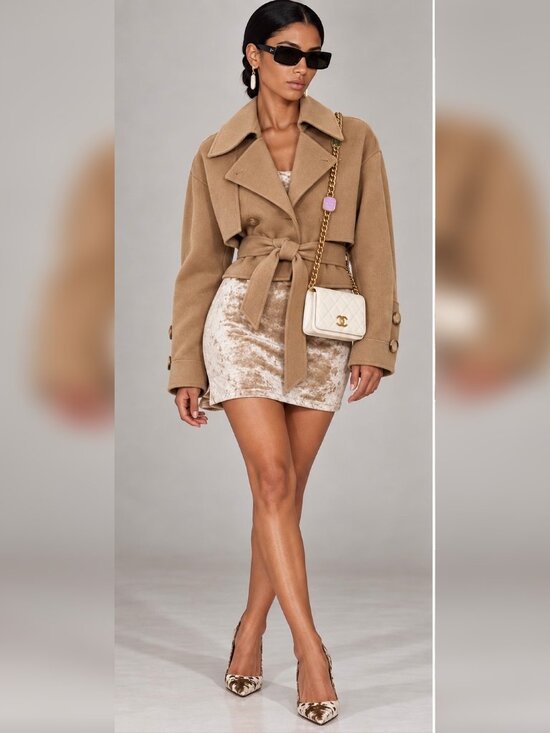 Nanushka Jackets & Blazers - Nanushka Satoyo Cropped Trench Jacket – Camel, XS